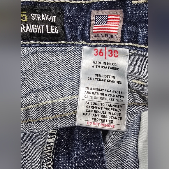 Ariat M5 Dark Blue Straight Leg Men's Jeans Size 36/30 - Picture 8 of 9